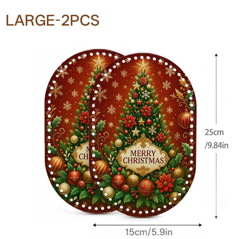 MERRY CHRISTMAS Wooden Basket Bottom