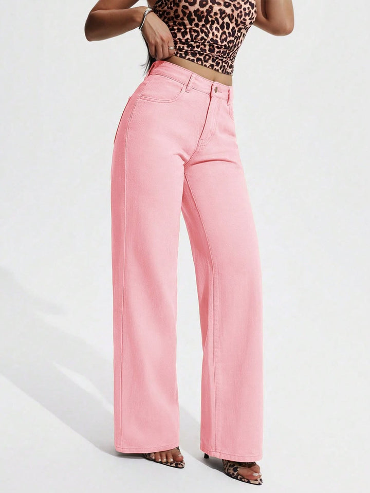 High Waisted Black Wide Leg Jeans