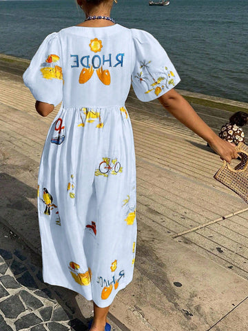 Floral Print Button Down Maxi Dress