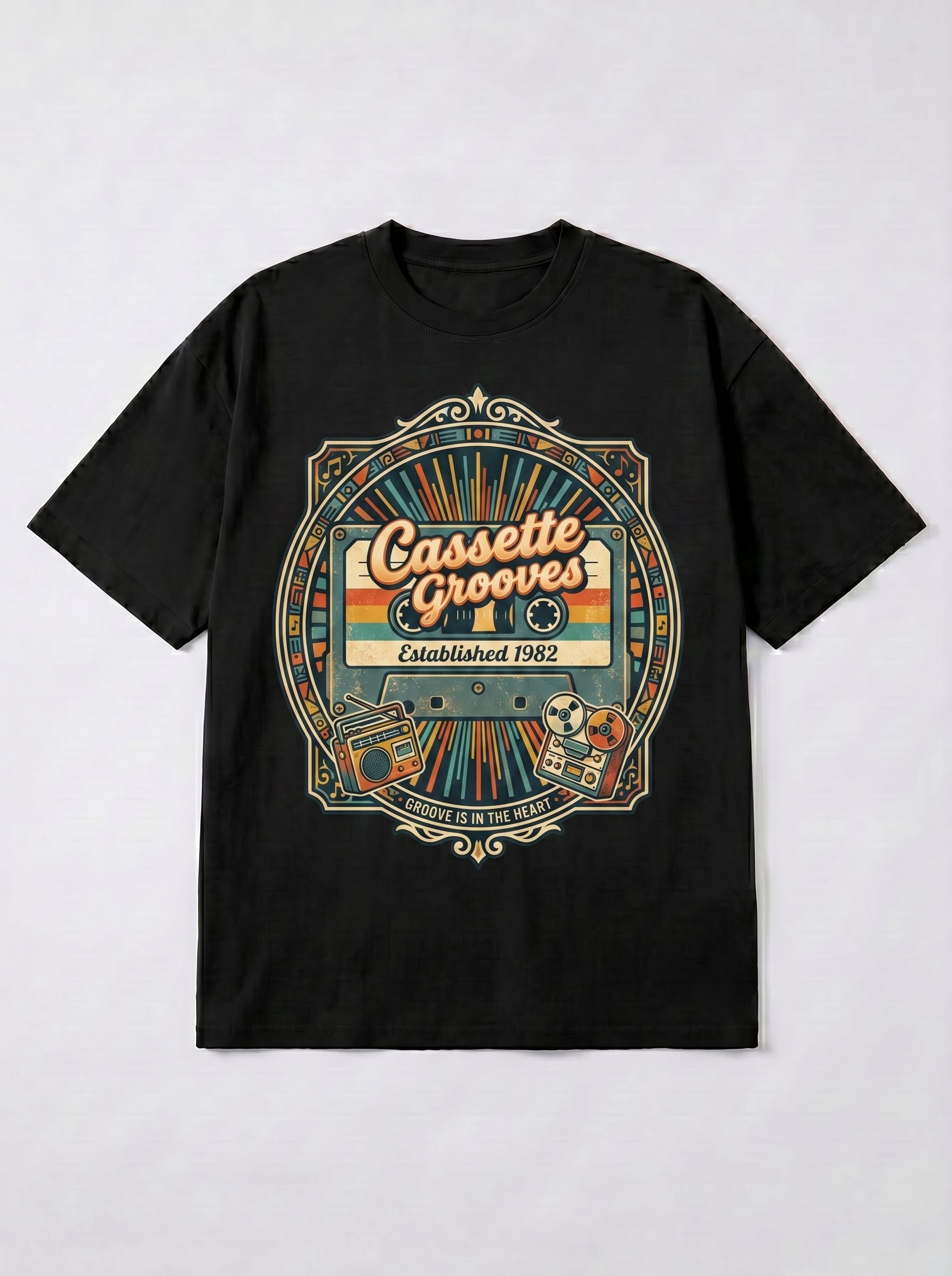 Vintage Retro Cassette Graphic T-Shirt