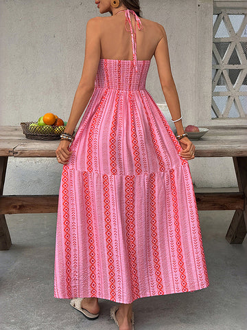 Strapless Side Slit Maxi Dress