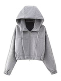 Cozy Cropped Zip Up Hoodie