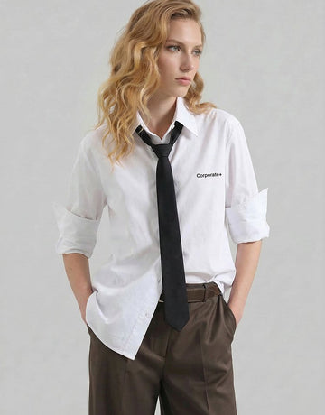 Include Tie Cotton Shirt