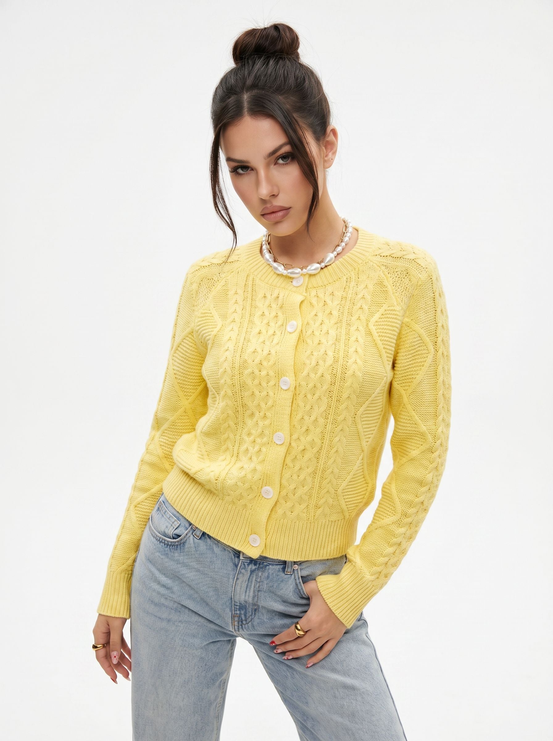 Cozy Cable Knit Button Cardigan