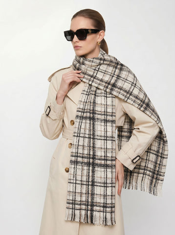 Classic Plaid Soft Oversized Scarf