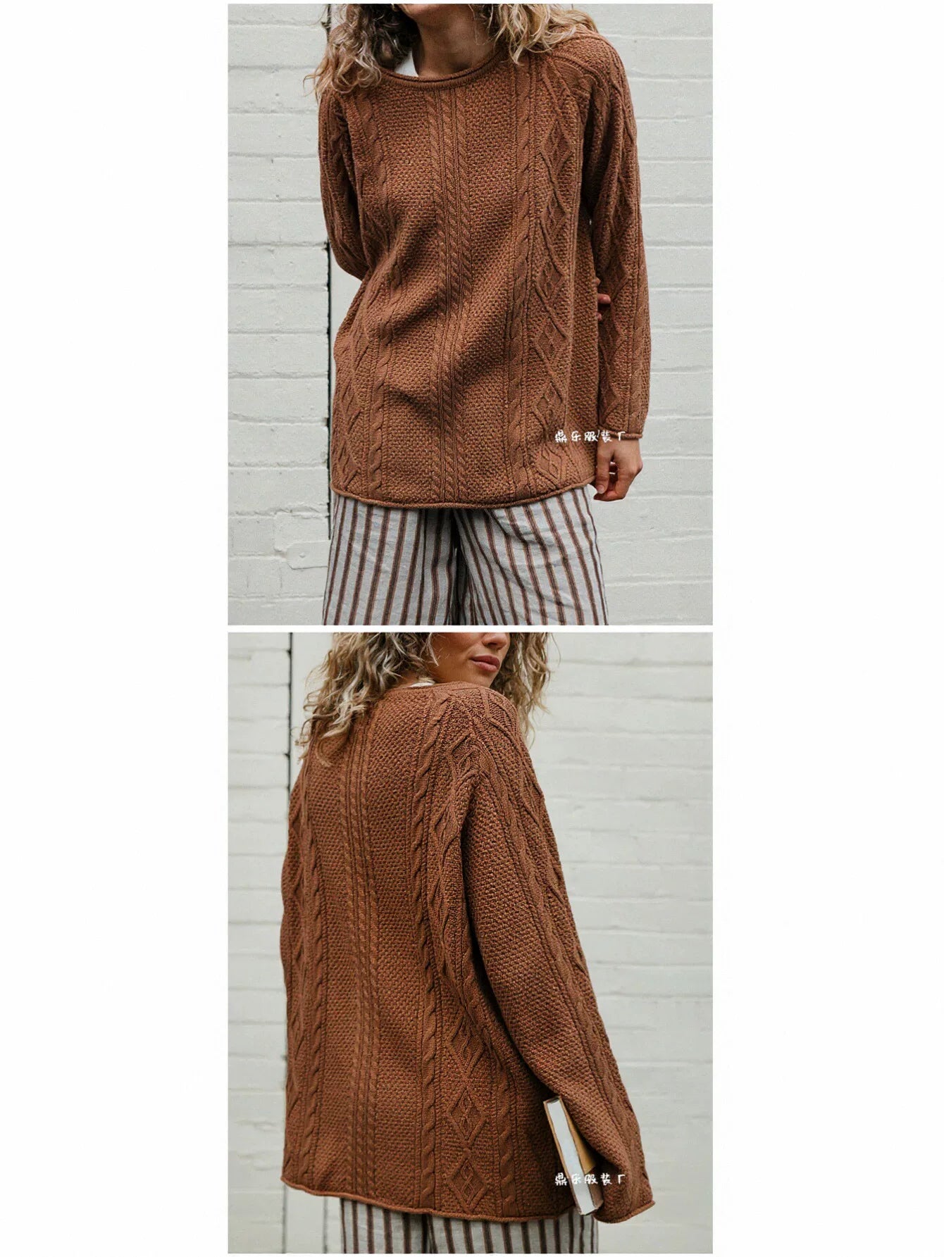 Cozy Cable Knit Pullover Sweater