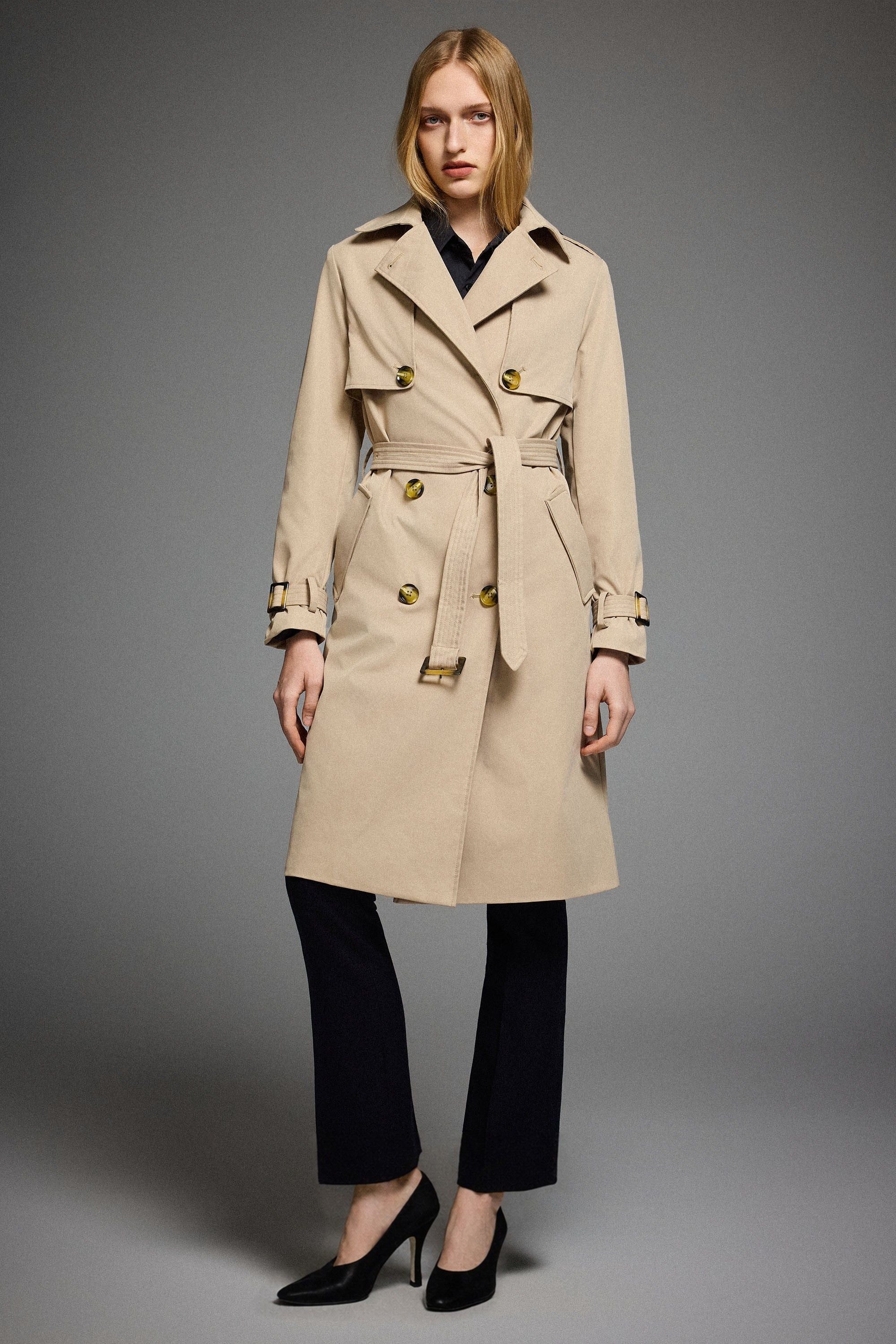 Classic Double Breasted Trench Coat