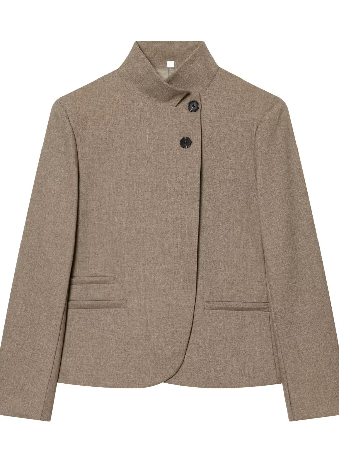 Minimalist Stand Collar Blazer Jacket