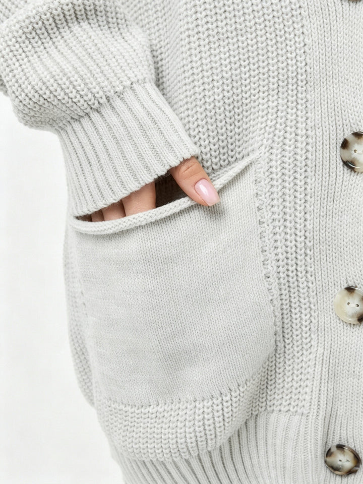 Chunky Oversized Button Down Cardigan