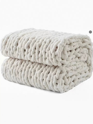 Ultra Soft Chunky Knit Throw Blanket