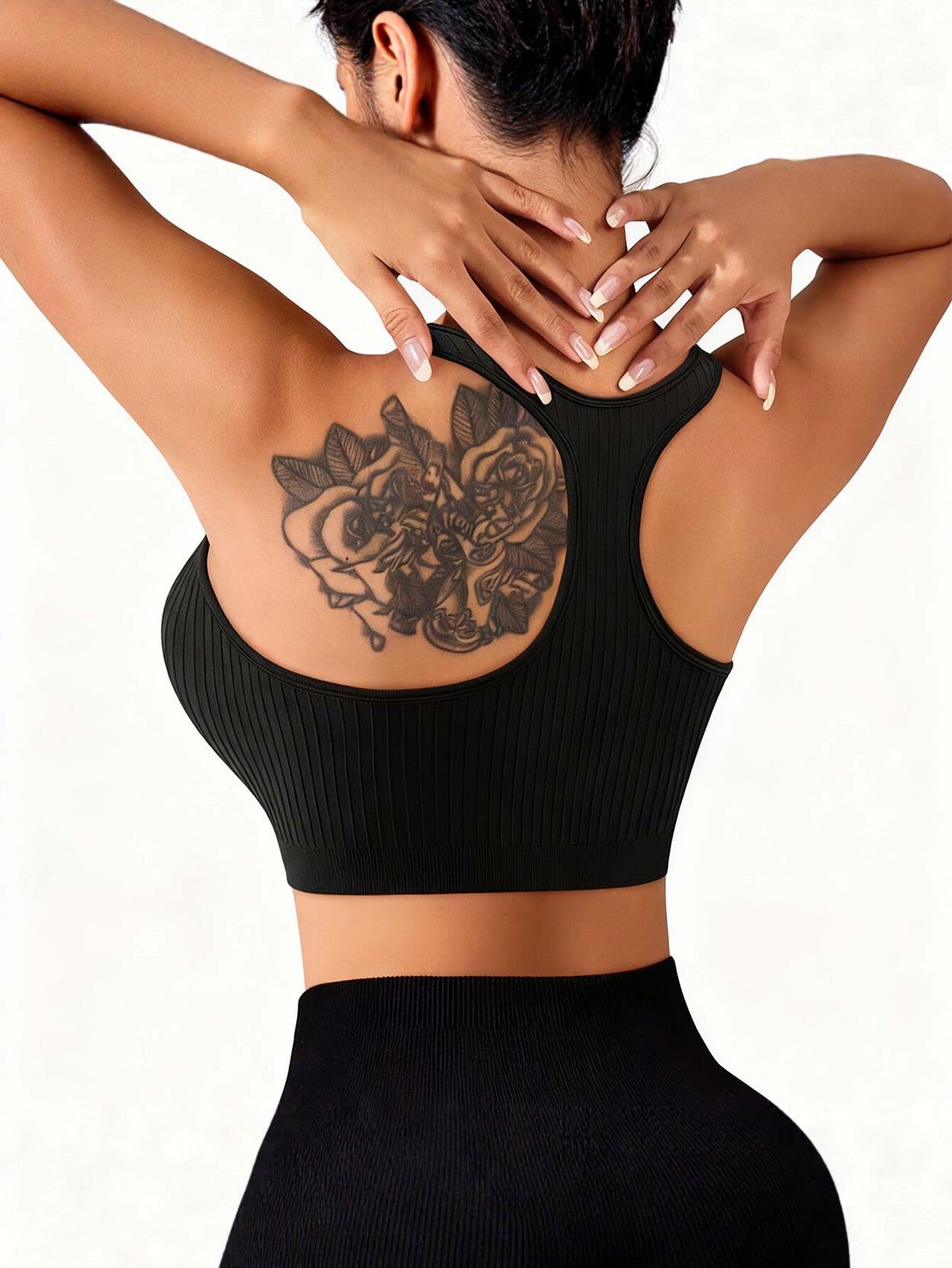 Seamless Ribbed Racerback Athletic Tank Top