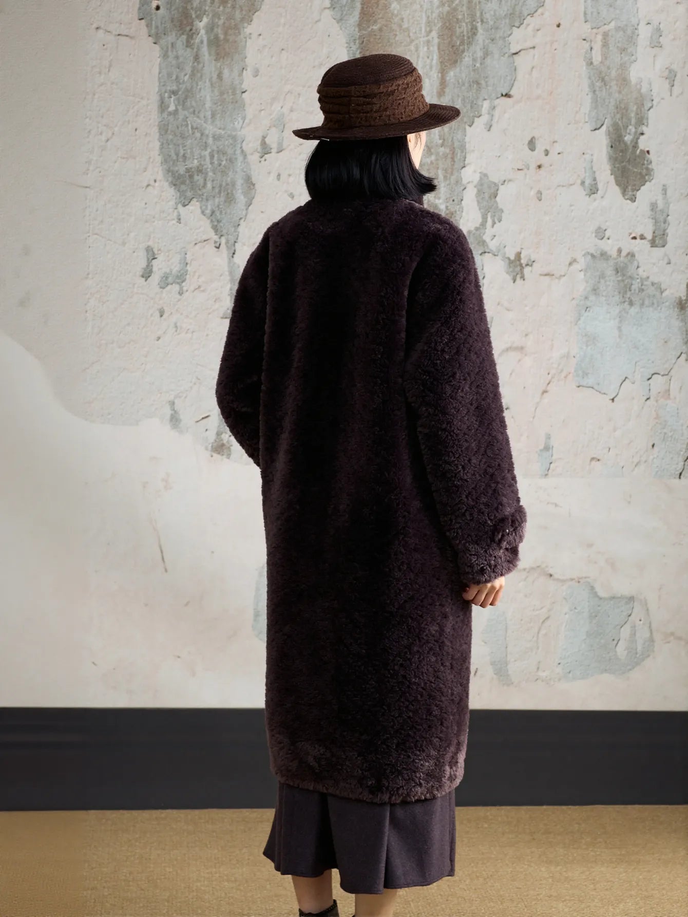 Cozy Double Breasted Faux Fur Coat
