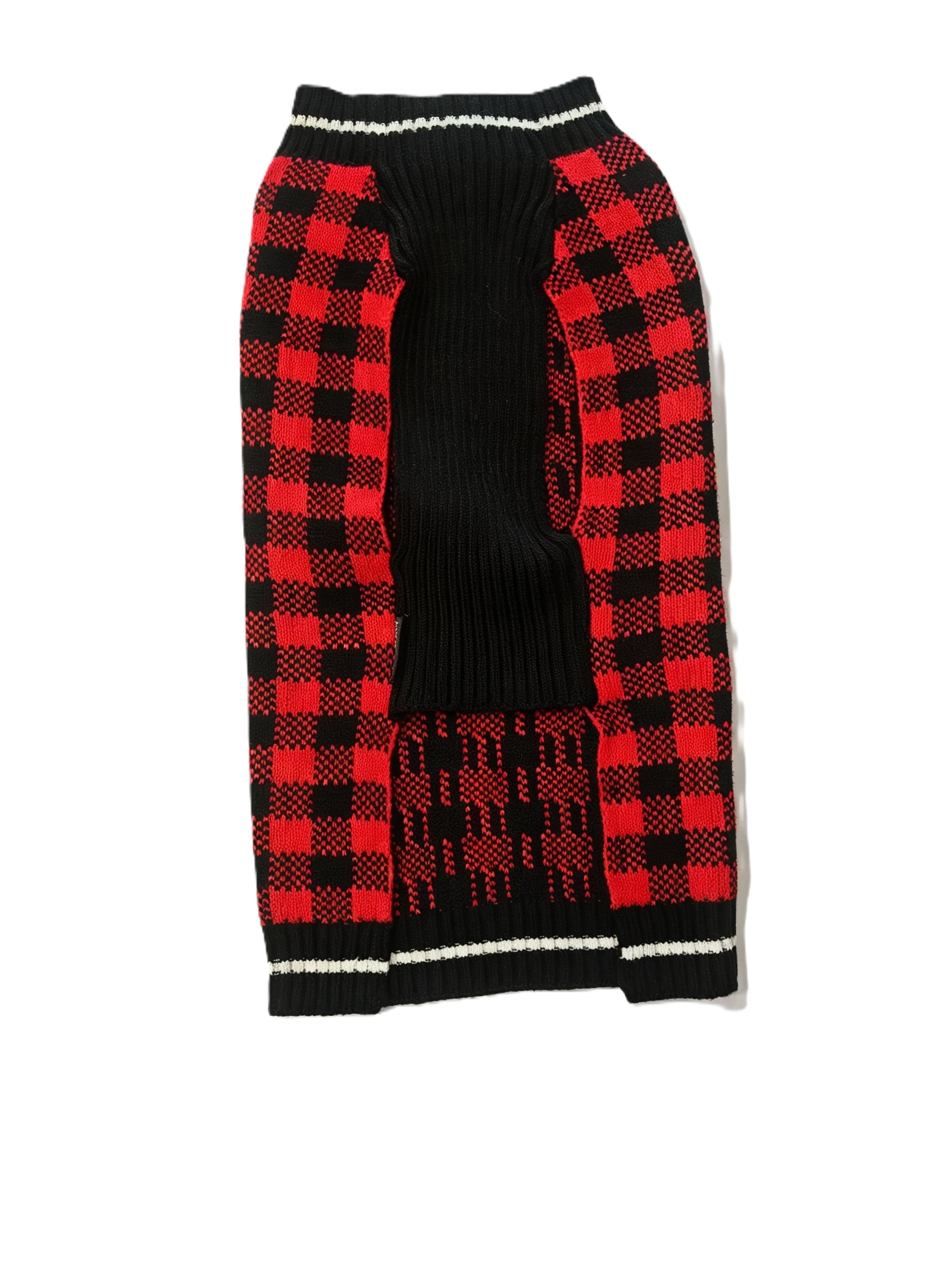 Cozy Buffalo Plaid Maple Dog Sweater