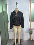 Oversized Corduroy Hooded Utility Jacket