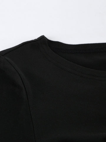 Ruched Tiered Long Sleeve Mini Dress