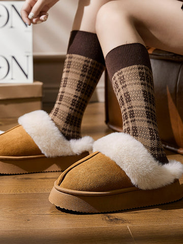 Cozy Faux Fur Platform Slippers