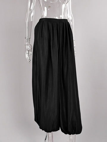 High Waisted Pleated Harem Pants