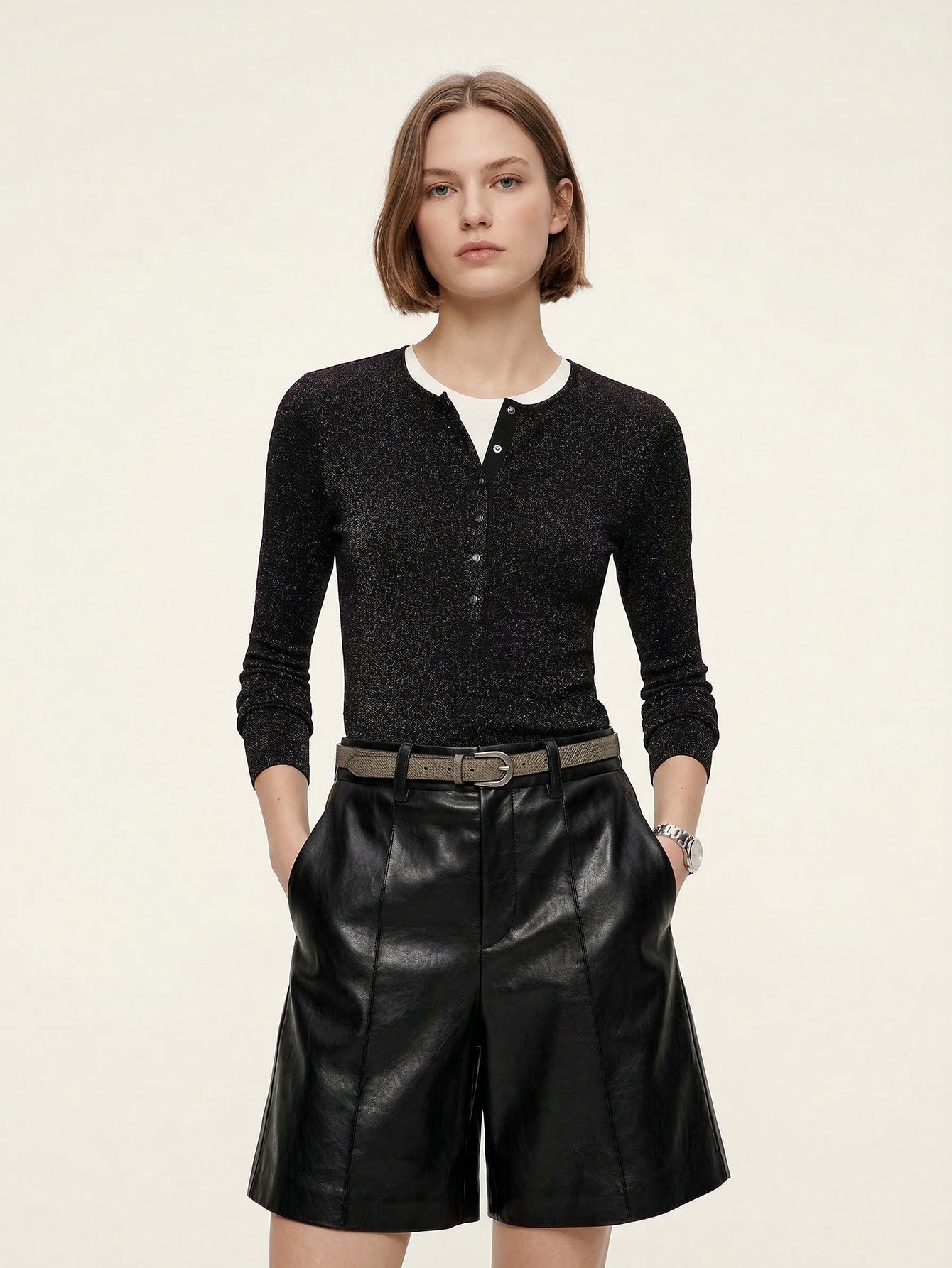 Lurex Detail Knitted Top