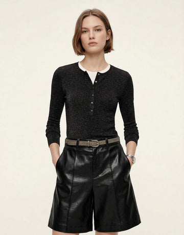 Lurex Detail Knitted Top