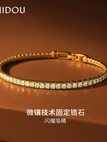 Dainty Gold Cubic Zirconia Tennis Bracelet