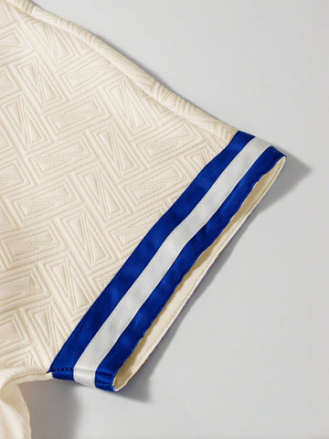 Zip Detail Stripe Blouse