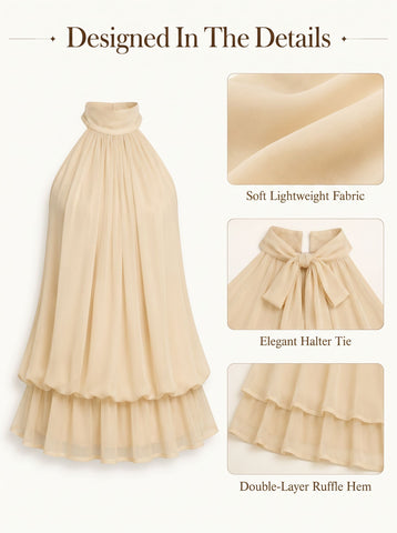 Chic Halter Neck Bubble Dress