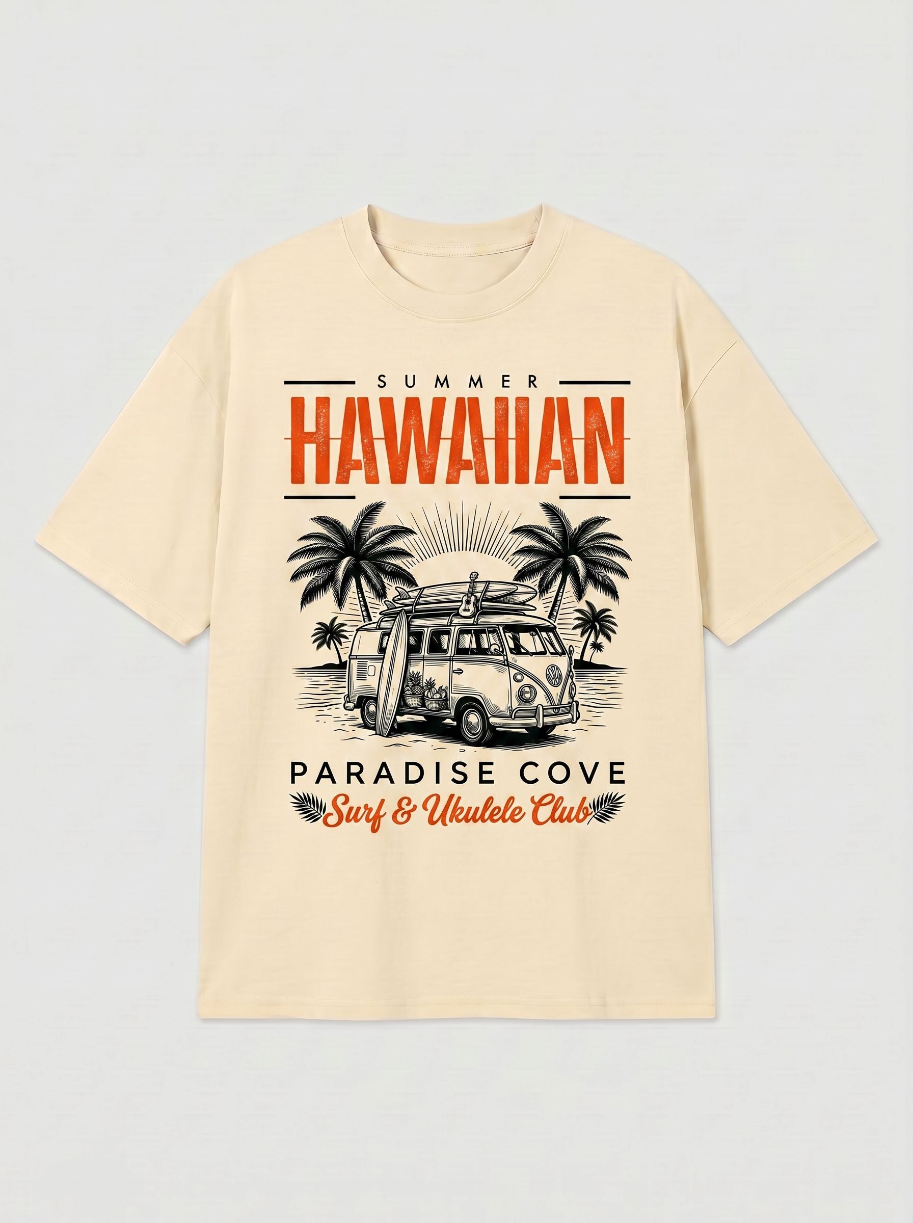 Oversized Vintage Hawaiian Graphic T-Shirt