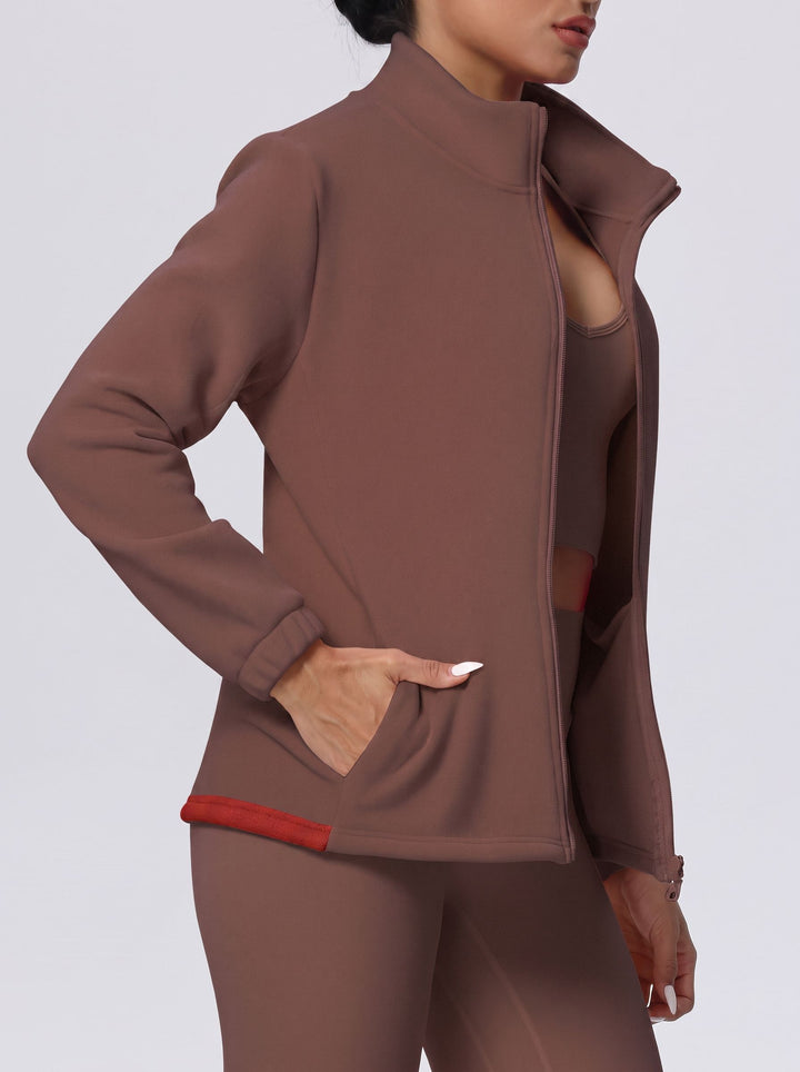 Cozy Fleece Full Zip Sports Fleece-Lined Jacket