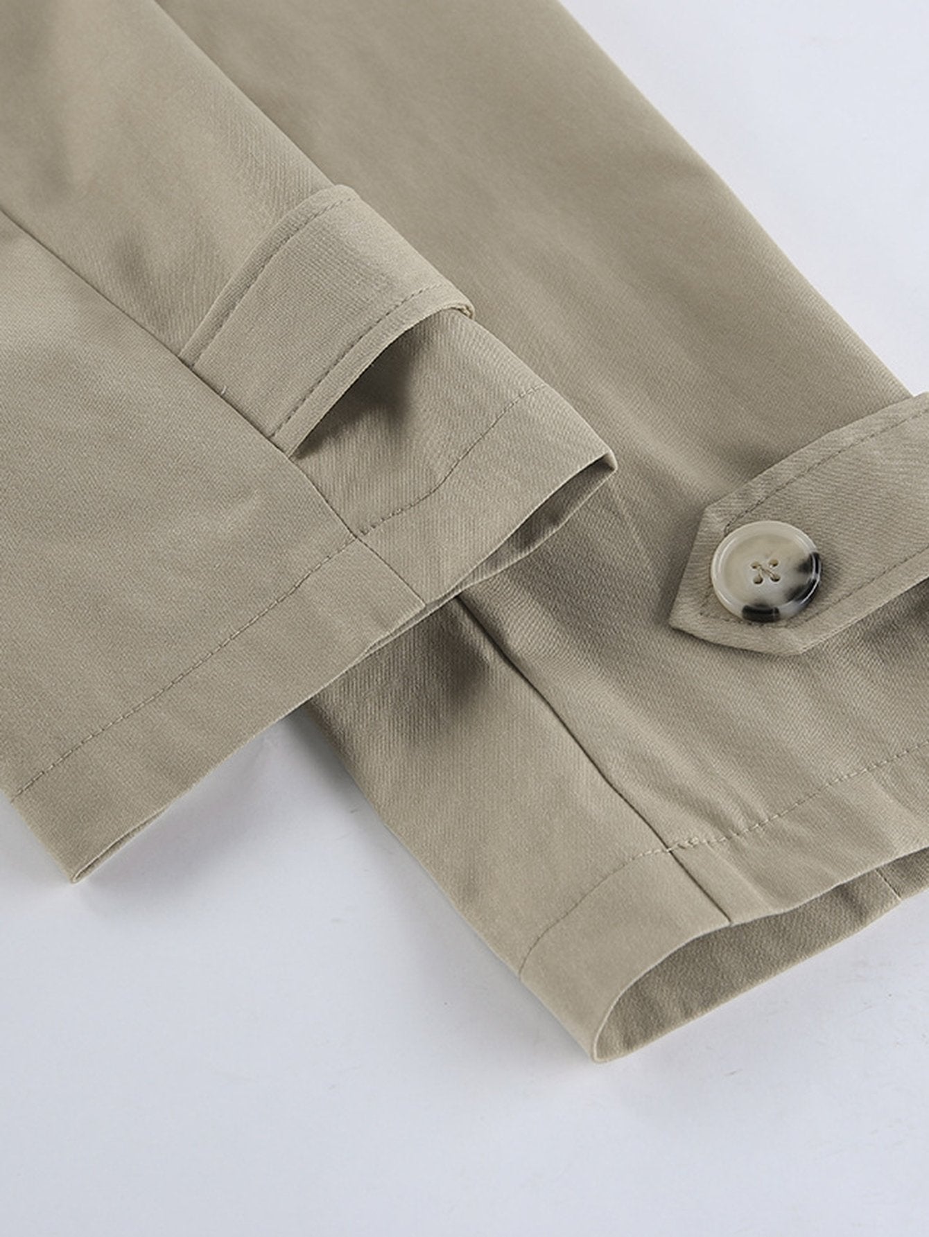 Oversized Cropped Trench Coat Jacket