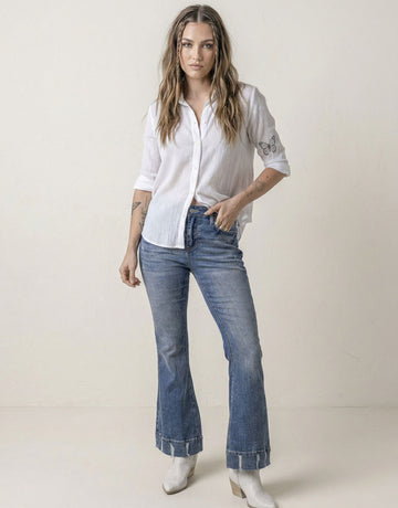 High Waist Flare Leg Jeans