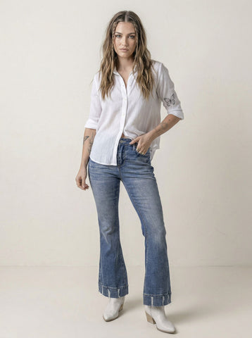 High Waist Flare Leg Jeans