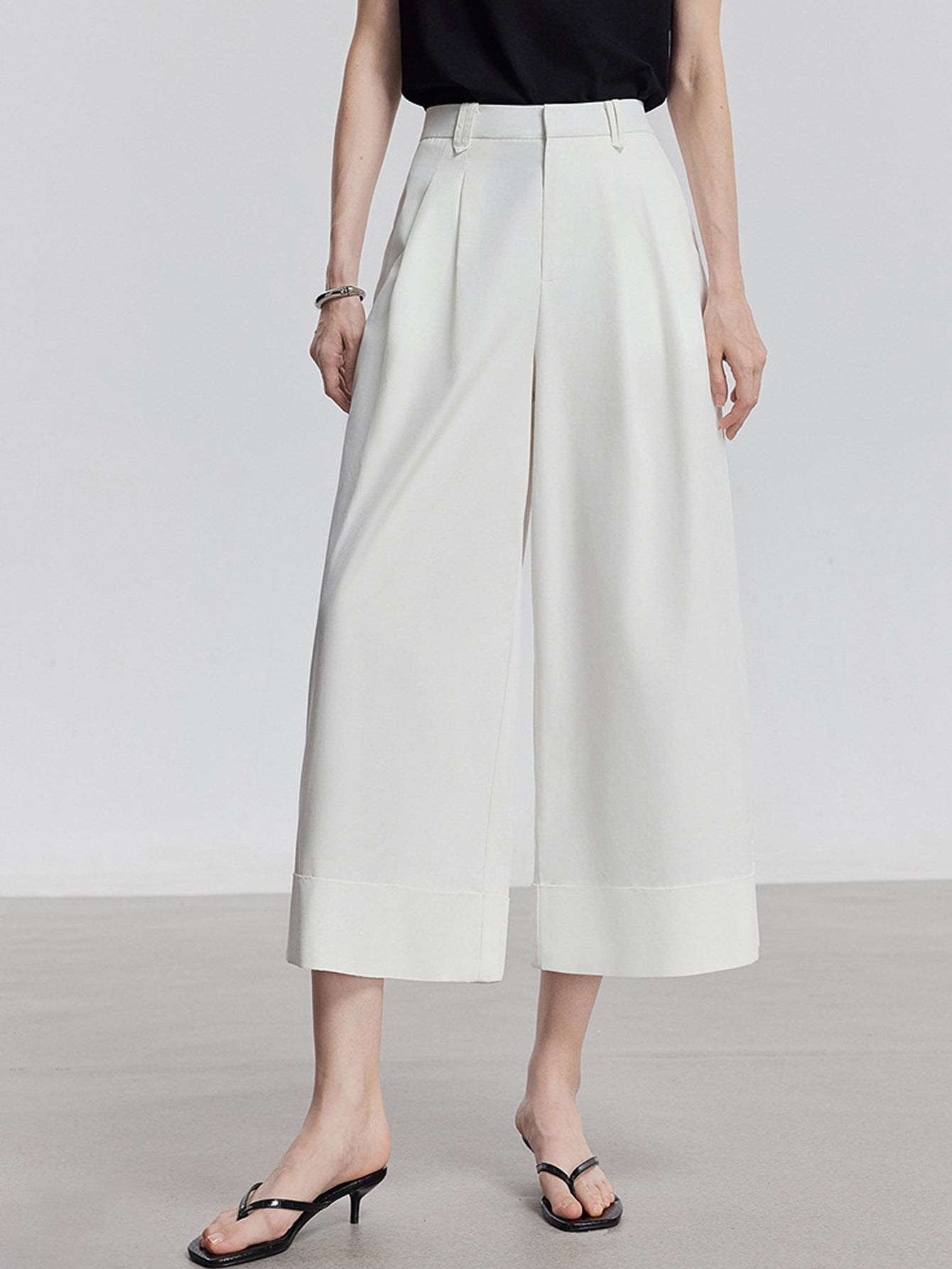 High Waisted Wide Leg Minimalist Pants