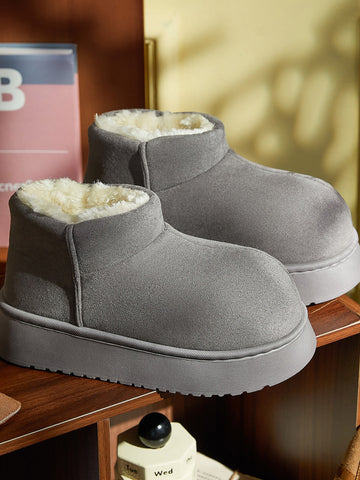 Cozy Faux Fur Platform Ankle Boots