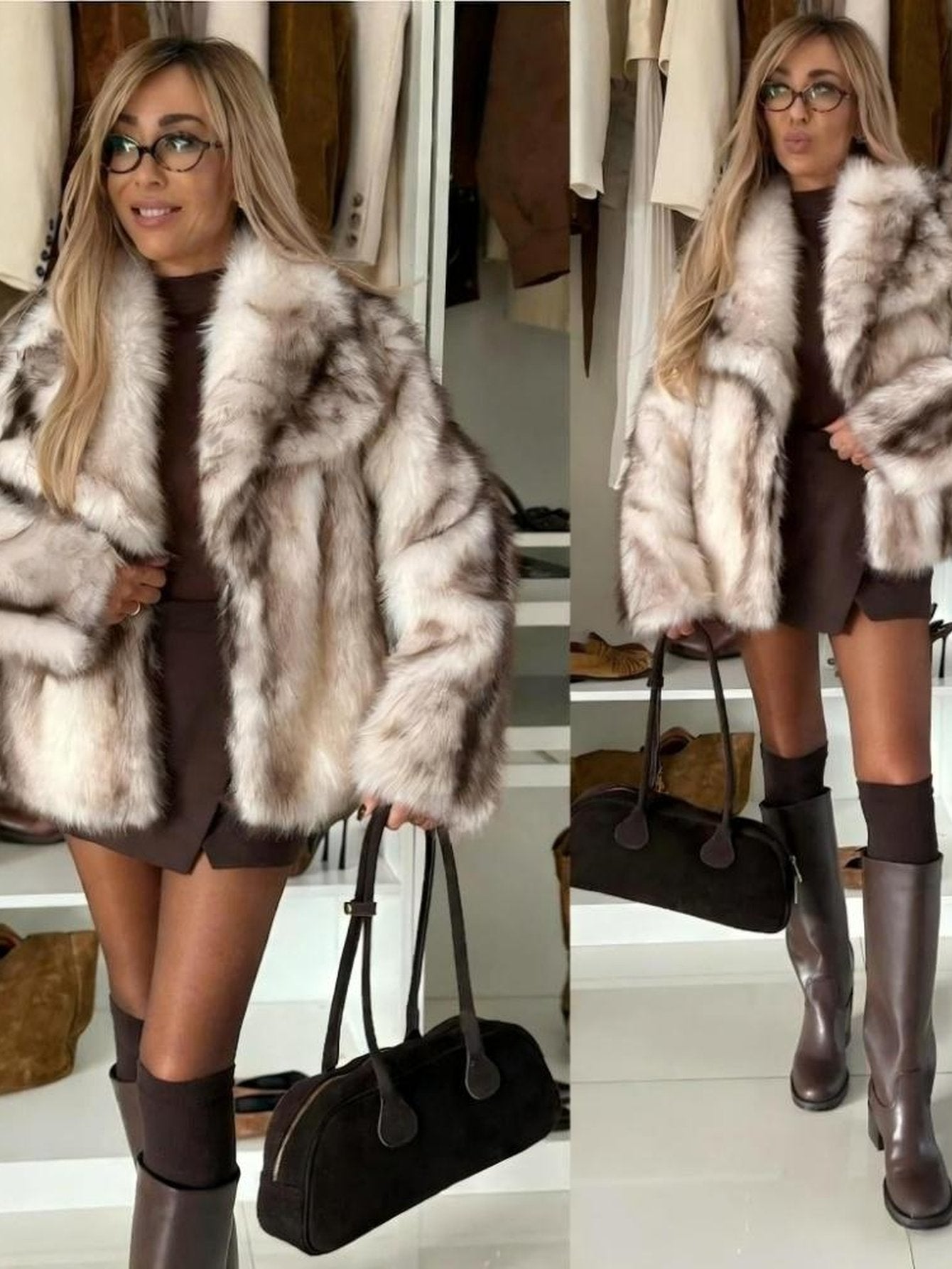 Luxurious Plush Oversized Faux Fur Coat