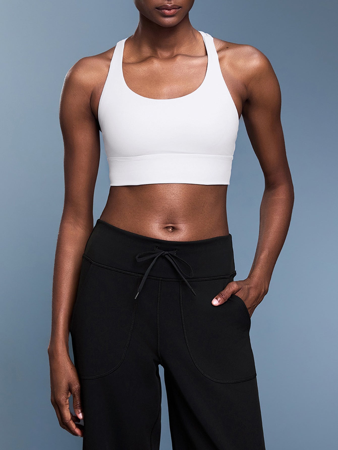 Sweat-Wicking Crisscross Back Sports Vest-Multicolor