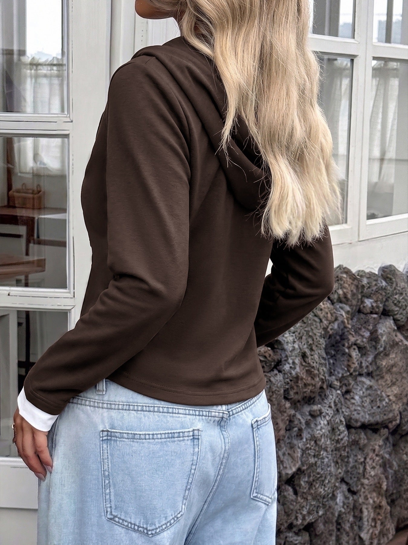 Button Up Slim Fit Hoodie