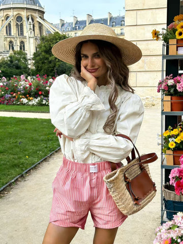 Lace Trim Puff Sleeve Button Shirt