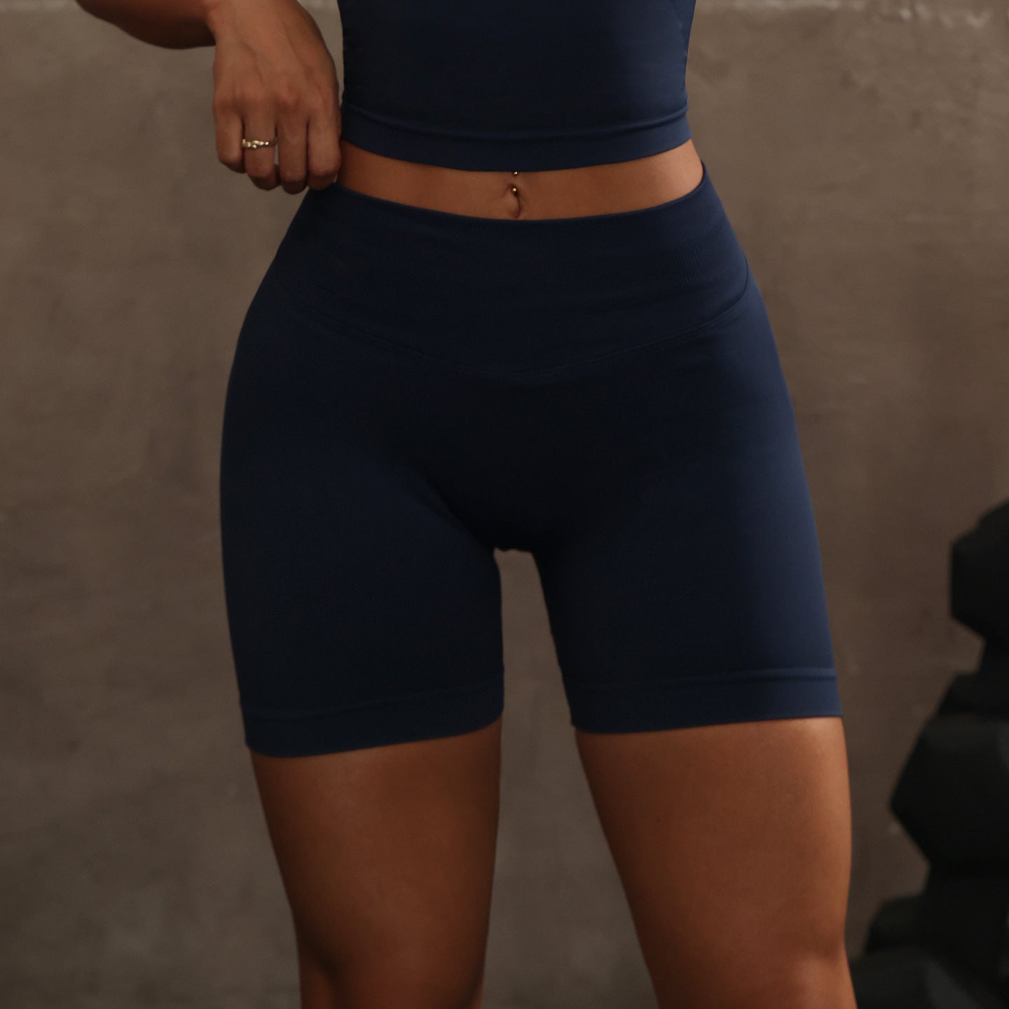 High-Waisted Seamless Workout Yoga Shorts-Multicolor