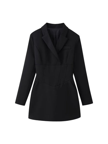 Corset Waist Blazer Mini Dress