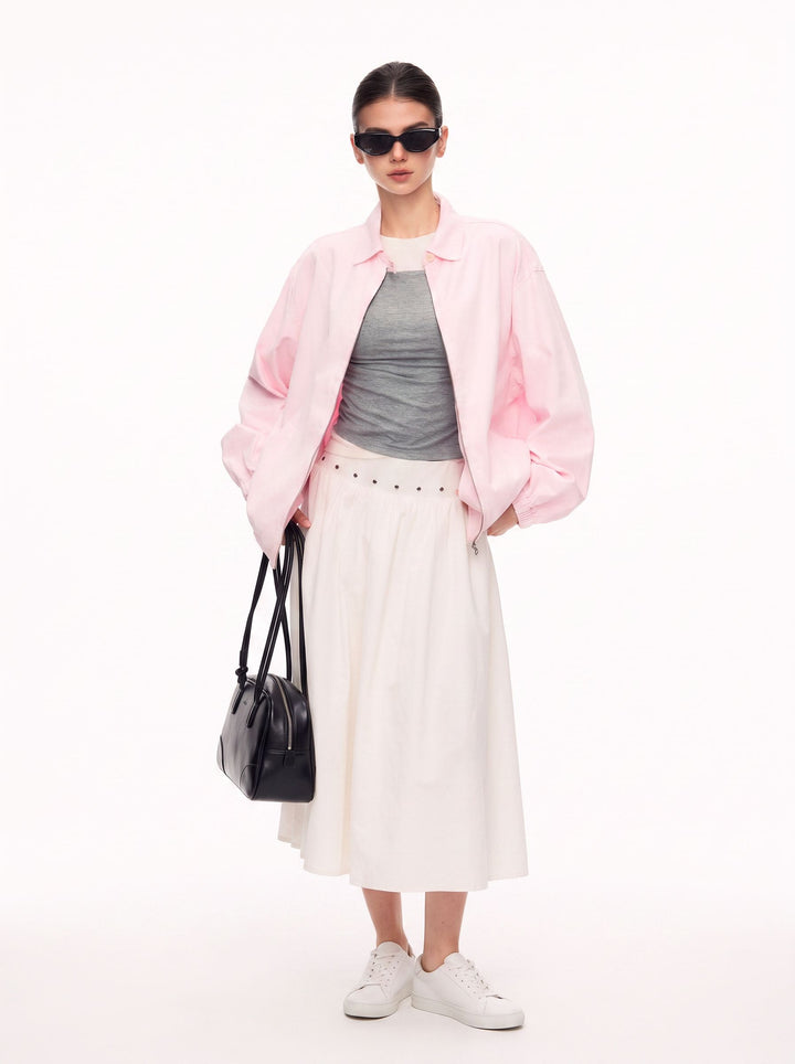 Vintage Washed Oversized Collar Jacket