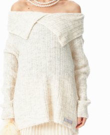 Cozy Off Shoulder Ribbed Knit Sweater