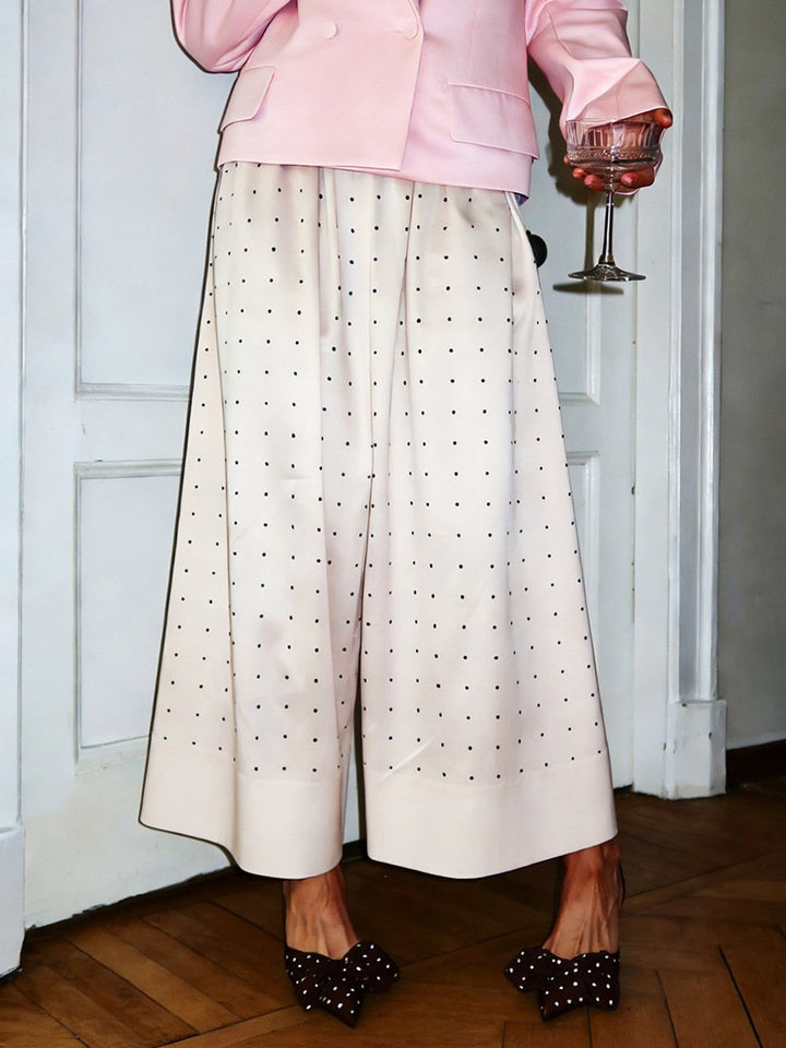 Polka Dot Wide Leg Culottes