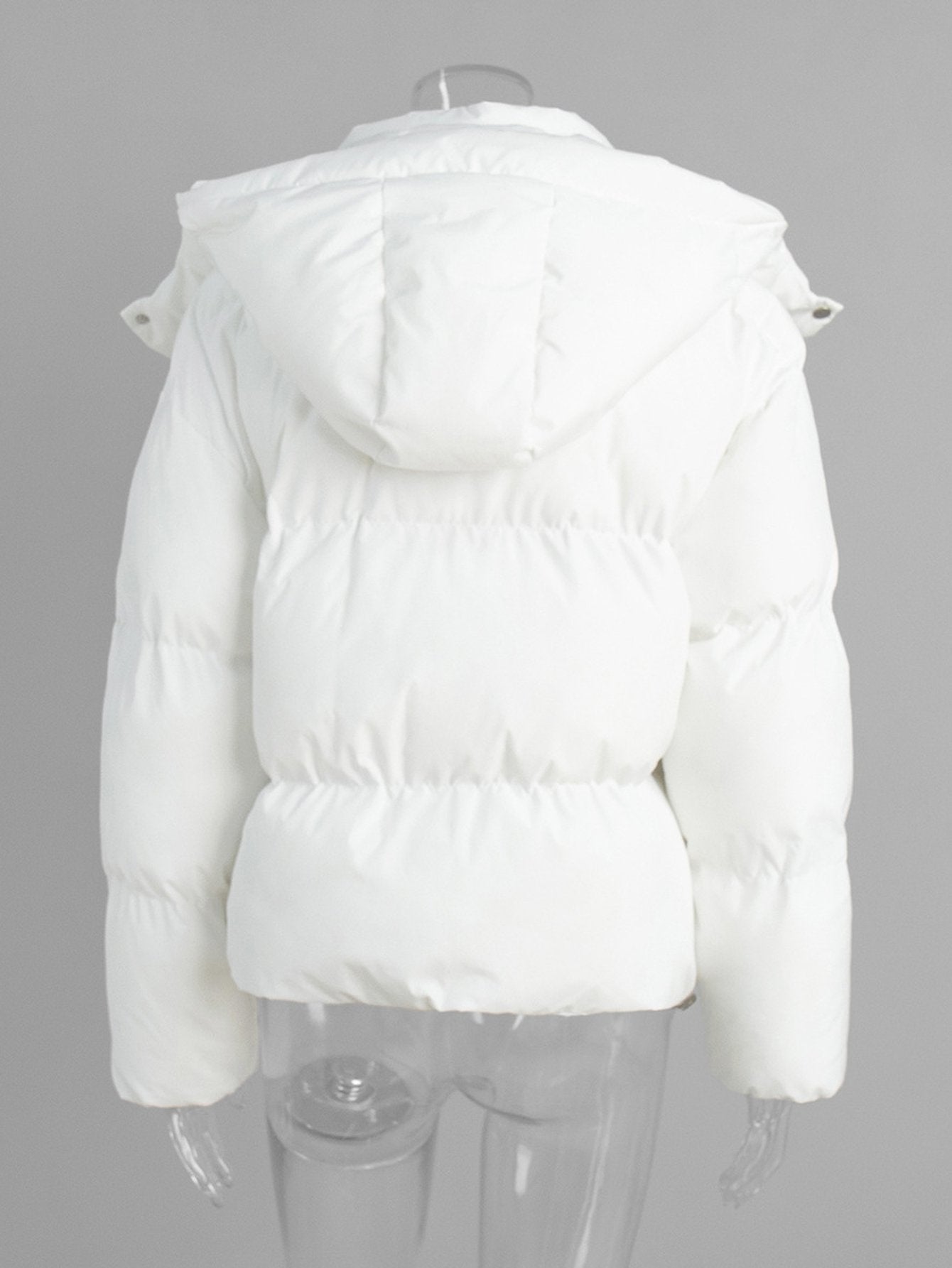 Cropped Hooded Puffer Jacket