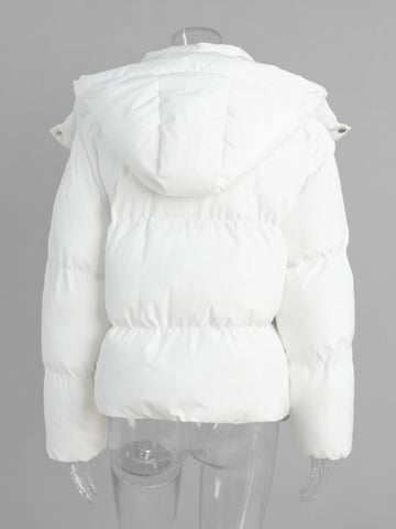 Cropped Hooded Puffer Jacket