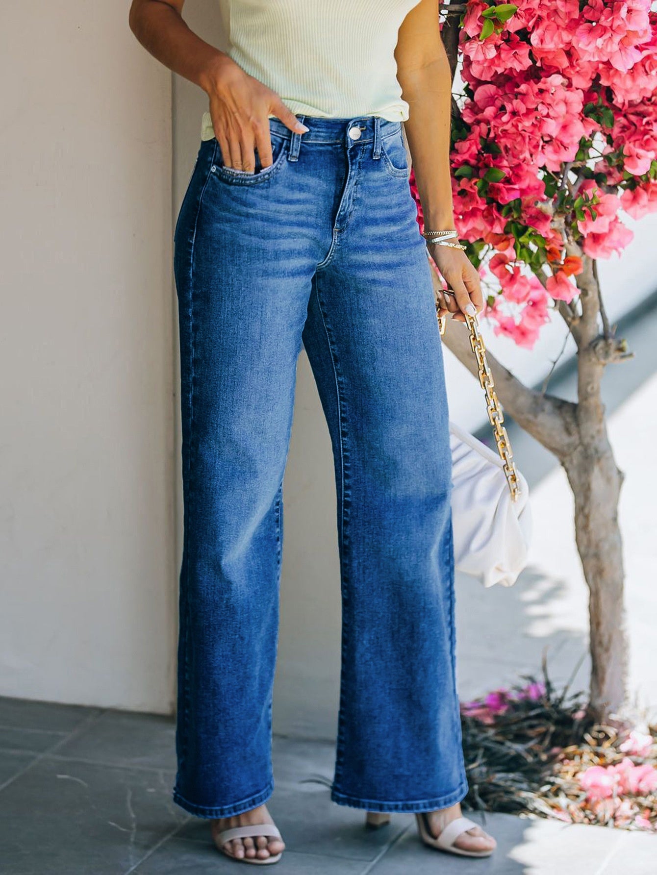 High Rise Wide Leg Jeans