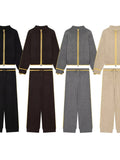 Cozy Zip Up Knit Pants Set