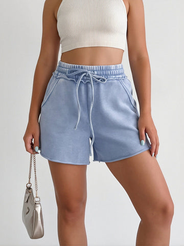 Light Wash High Waisted Denim Shorts