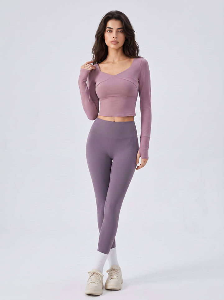 Seamless Long Sleeve Yoga Crop Top