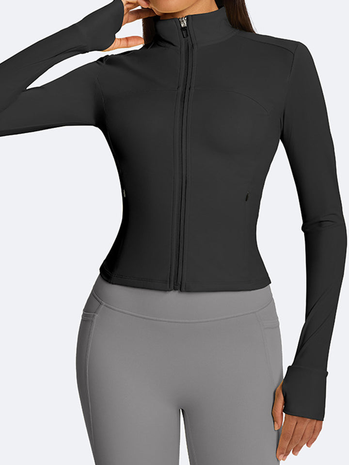 Slim Fit Thumbhole Yoga Jacket
