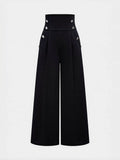 High Waisted Wide Leg Trousers